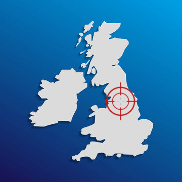 A target over Wakefield City in the UK